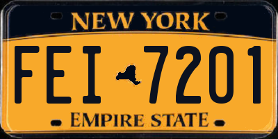 NY license plate FEI7201