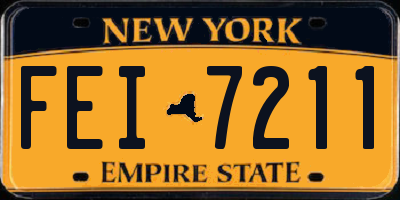 NY license plate FEI7211
