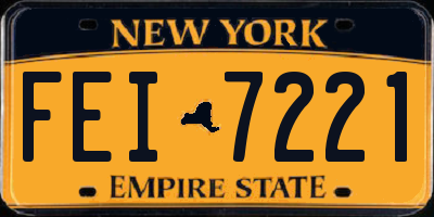 NY license plate FEI7221