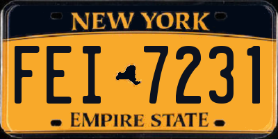 NY license plate FEI7231