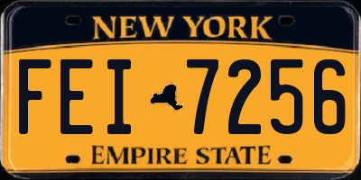 NY license plate FEI7256