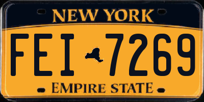 NY license plate FEI7269