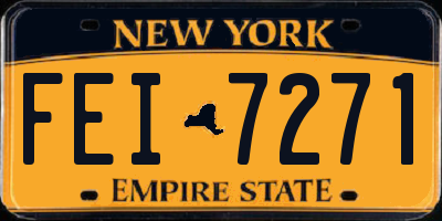 NY license plate FEI7271