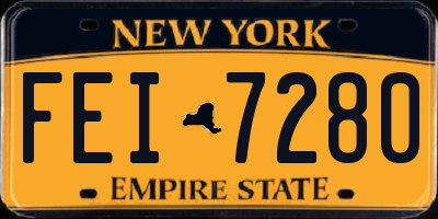 NY license plate FEI7280