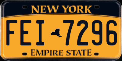 NY license plate FEI7296