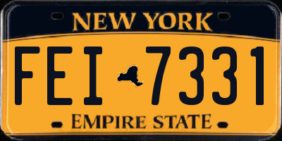NY license plate FEI7331