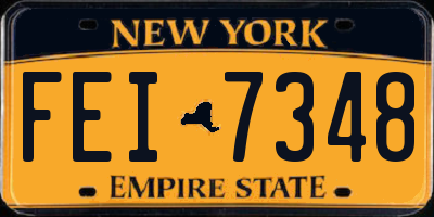 NY license plate FEI7348