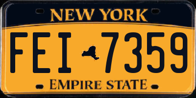 NY license plate FEI7359