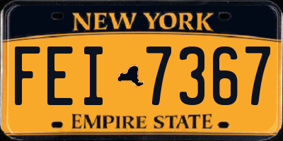NY license plate FEI7367