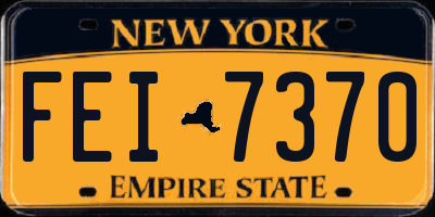 NY license plate FEI7370