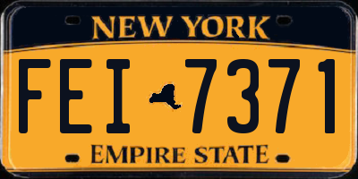 NY license plate FEI7371