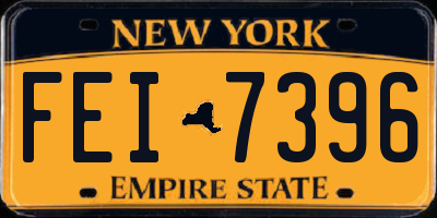 NY license plate FEI7396