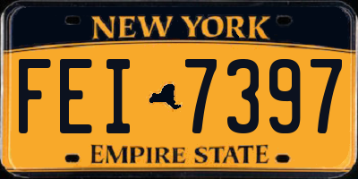NY license plate FEI7397
