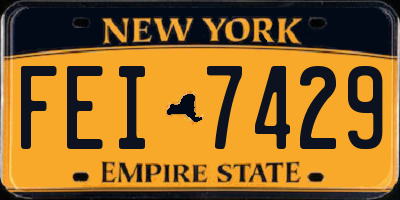 NY license plate FEI7429