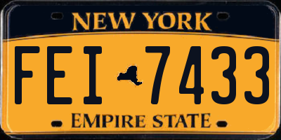 NY license plate FEI7433