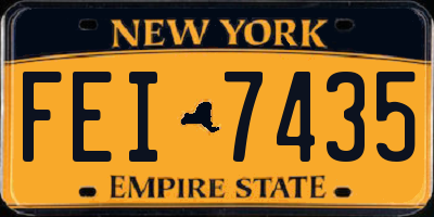 NY license plate FEI7435