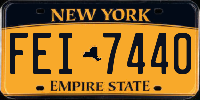 NY license plate FEI7440