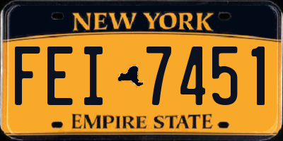NY license plate FEI7451