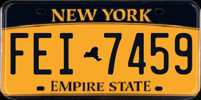 NY license plate FEI7459
