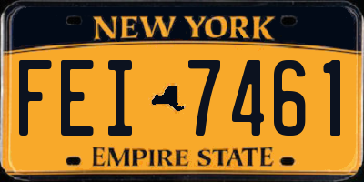 NY license plate FEI7461