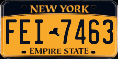 NY license plate FEI7463