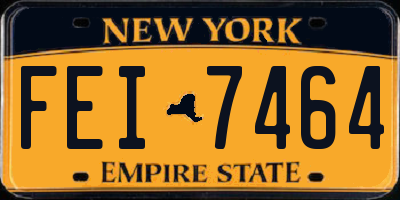 NY license plate FEI7464