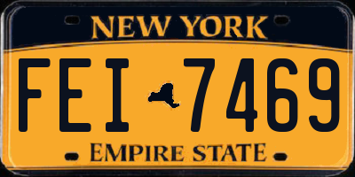 NY license plate FEI7469