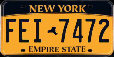 NY license plate FEI7472