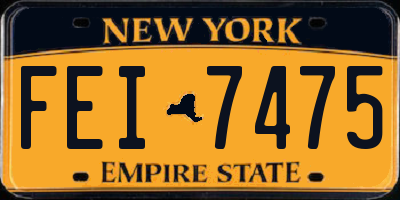 NY license plate FEI7475