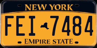 NY license plate FEI7484