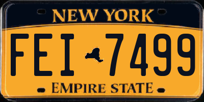 NY license plate FEI7499