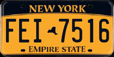 NY license plate FEI7516