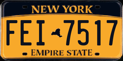 NY license plate FEI7517
