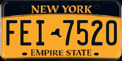 NY license plate FEI7520