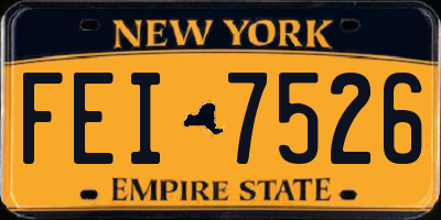 NY license plate FEI7526