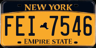 NY license plate FEI7546
