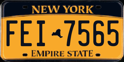 NY license plate FEI7565