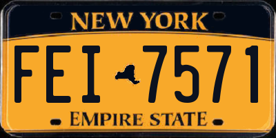 NY license plate FEI7571