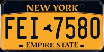 NY license plate FEI7580