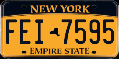 NY license plate FEI7595