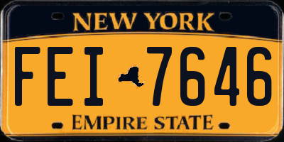 NY license plate FEI7646