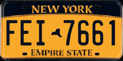 NY license plate FEI7661