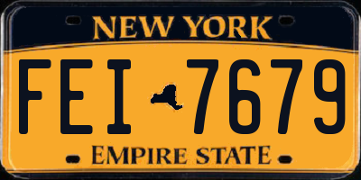 NY license plate FEI7679
