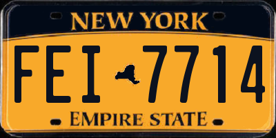 NY license plate FEI7714