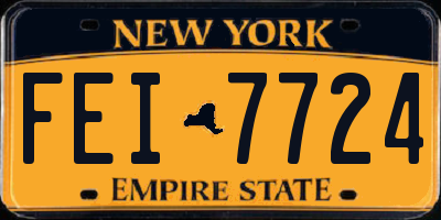 NY license plate FEI7724