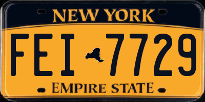 NY license plate FEI7729