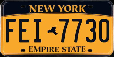 NY license plate FEI7730