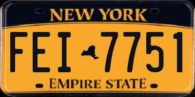 NY license plate FEI7751