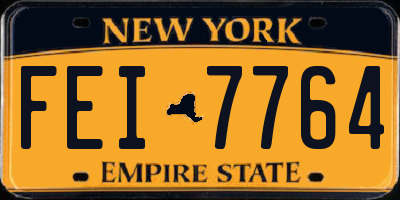 NY license plate FEI7764
