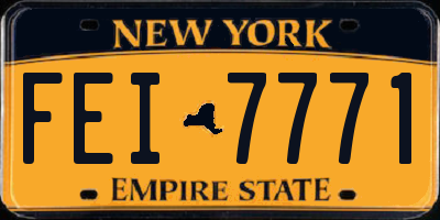 NY license plate FEI7771
